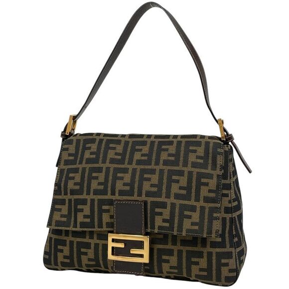 Fendi Handbags - Fendi Zucca Pattern Shoulder Bag One Shoulder Handbag Mamma Baguette Shoulder